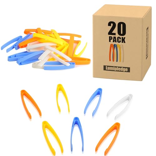 20PCS Sensory Bin Tools Toddler Plastic Fine Motor Montessori Craft Tweezers Plastic Tweezers for Kids Preschool Learning Activities Toys for Kids