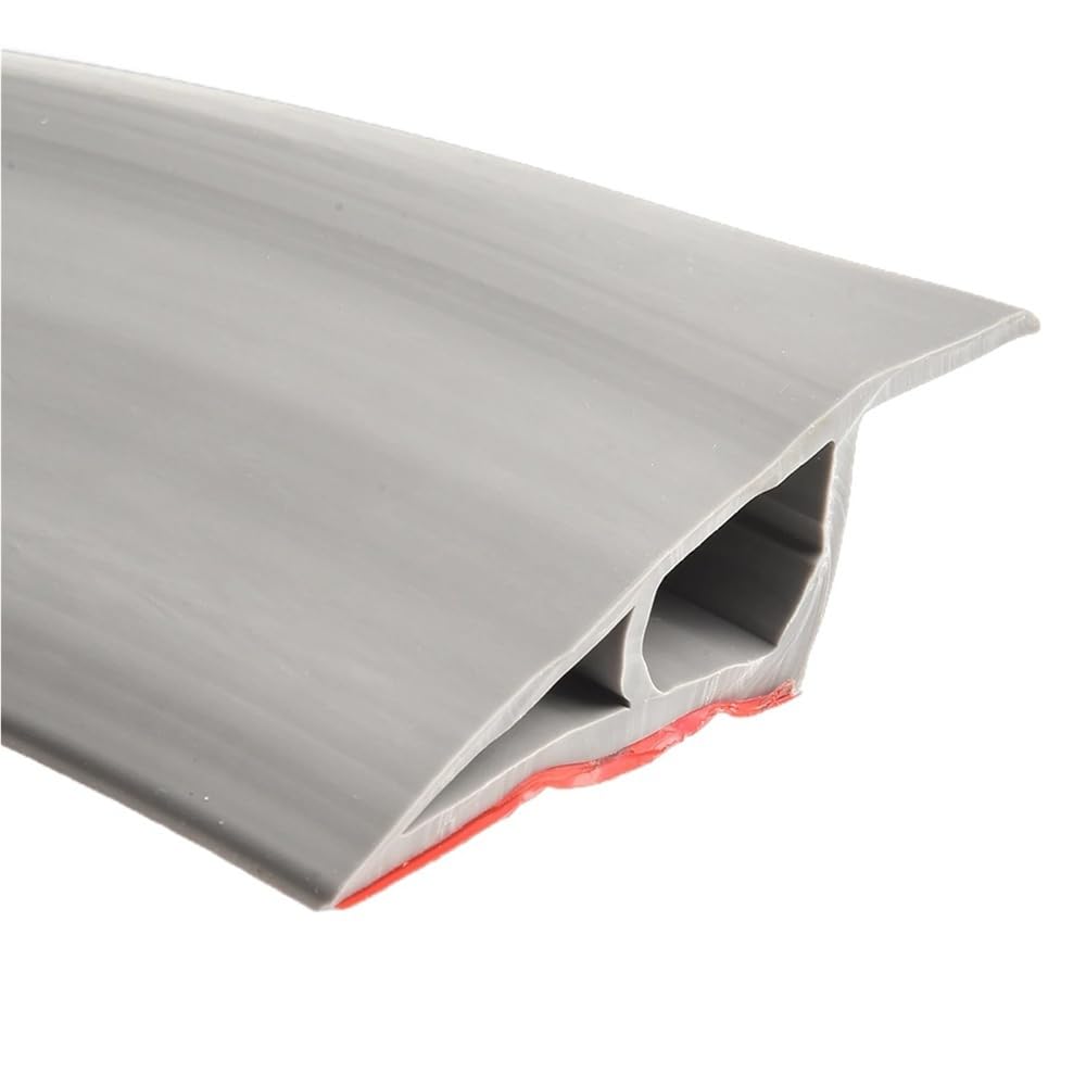 Loacea Floor Threshold Strip Flexible Molding Trim, 1meter PVC Threshold Transitions Carpet Edge Strips for Doorway Ramp 1pc(Gray)