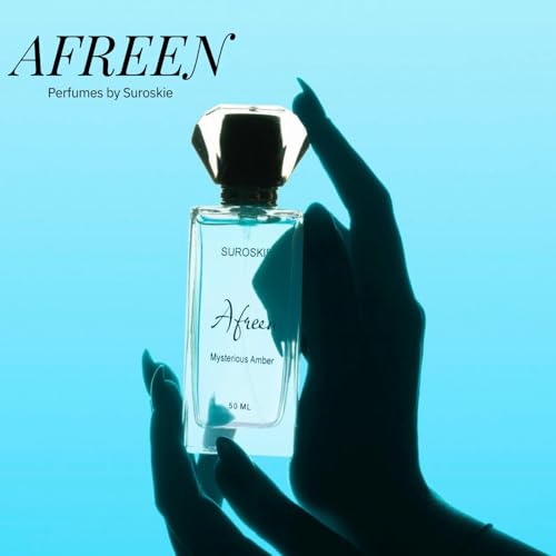 Image of Suroskie Afreen Perfume 50Ml | Luxury Eau De Parfum | Long Lasting Unisex Fragrance Spray | Aromatic Blend Of Aqua, Jasmine & Vanilla Scent | Citrus, Floral & Warm Notes | Premium Gift For Men & Women