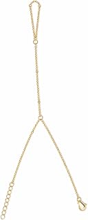 Elegant Gold-Tone Adjustable Hand Harness Bracelet with Delicate Chain Design and Secure Lobster Clasp Price In India