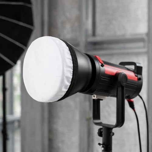 Image of 4 Pcs 7 inch /18cm Light Diffuser Sock Soft White Cloth Diffuser Lamp Cover Lampshade Reflector, Fit for 5.5 inch to 7 inch Studio Strobe Reflectors Video Shooting Ring Light Flash Wedding Photography