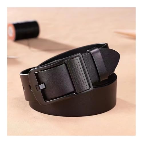 Leather Cowhide Men's Belt Fashion Metal Alloy Pin Buckle Adult Jeans Business Casual Waist Male Strap4