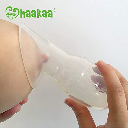 Haakaa Manual Breast Pumps With Lid Collecter 100% Food Grade Silicone Bpa Pvc And Phthalate Free (4Oz/100Ml + Lid + Collector) #TOP1