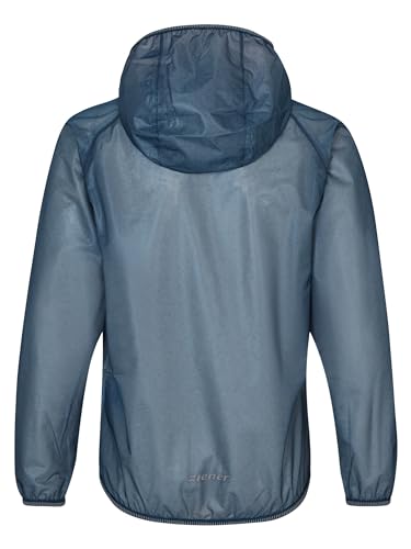 Ziener Kinder NARUS Regenjacke - Fahrrad|Mountainbike|Outdoor - wasserdicht,atmungsaktiv,super leicht, hale navy, 128