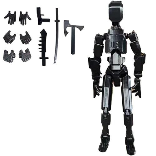 EIMONEY T13 3D Printed Multi-Jointed Action Figure Black
