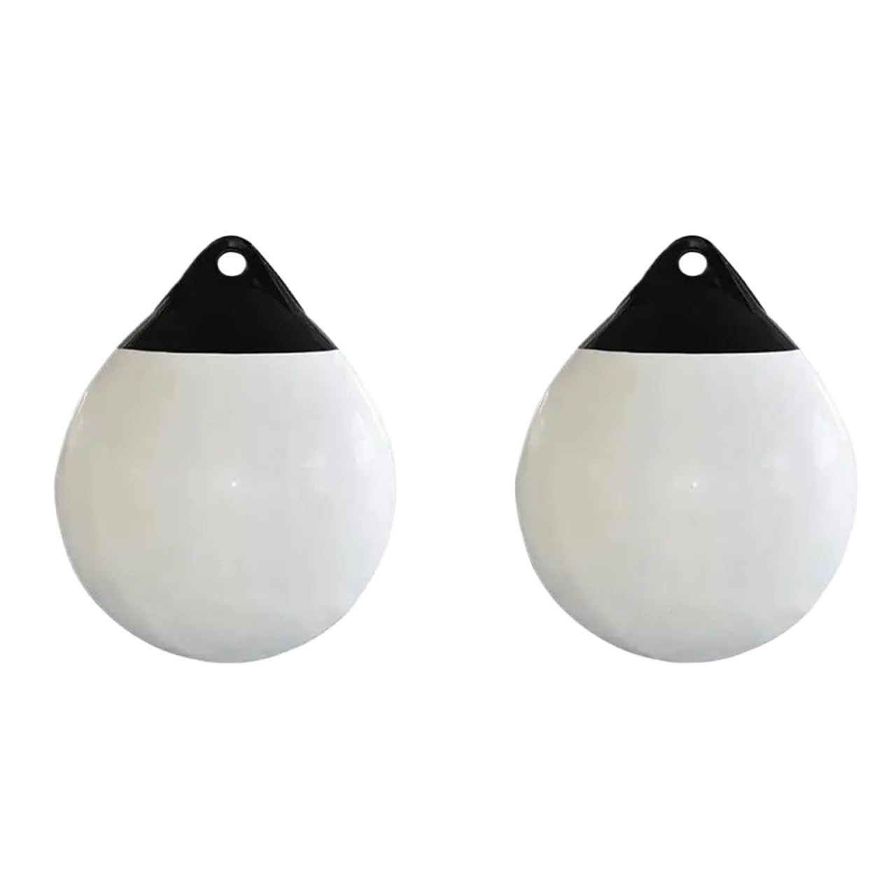 Barco Defensas Bola Inflable Barco Bumper Set, Balón de Parachoques Inflable for Muelle, Resistente, for Yates, Color Blanco, 30 cm x 35 cm, Paquete de 2