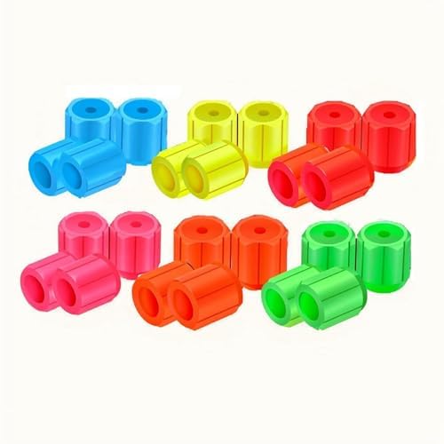 Bouchons de Valve de Pneu de Voiture Lumineux, 24 Capuchons Fluorescents de Valve de Pneu de Voiture Universel, Anti-Poussière Couvercle de Tige de Valves...