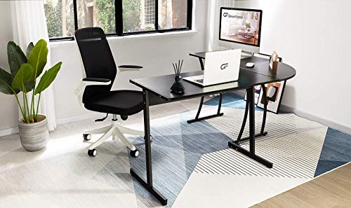 Greenforest L Shaped Gaming Desk 58.1 Inch Home Corner Office Desk Writing Studying Computer Table Pc Workstation For Home Office Bedroom, Black #TOP6