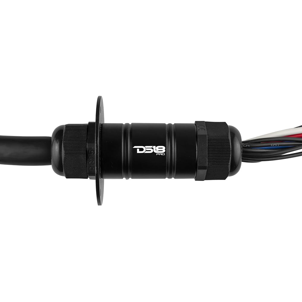 DS18 MDSA10/4.50 pies Medusa/Snake Cable de audio con 10 canales RCA y 4 cables de alimentación OFC de 12 GA de 50 pies, cable de audio remoto resistente para extensión de caja de radio