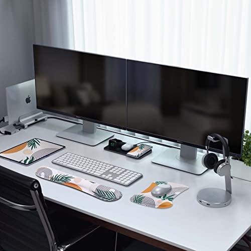 Icasso Mouse Pad Wrist Support, Keyboard Wrist Rest And Mouse Wrist Rest Pad, Ergonomic Mouse Pad, Easy Typing And Relieve Wrist Pain, Perfect For Gaming, Computer, Office, Laptop (Elm Leaf) #TOP7