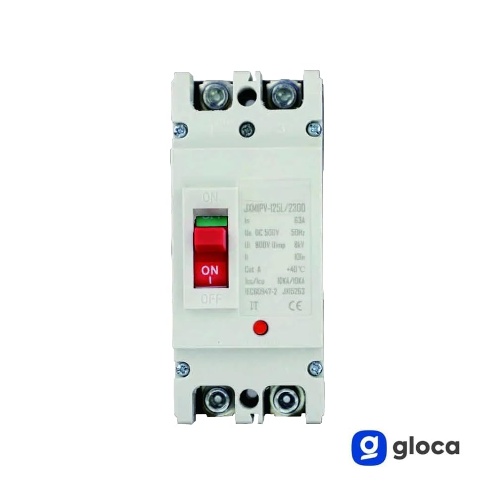 gloca Interruptor en caja magnetotérmico 2P DC 500V-10KA (63A)
