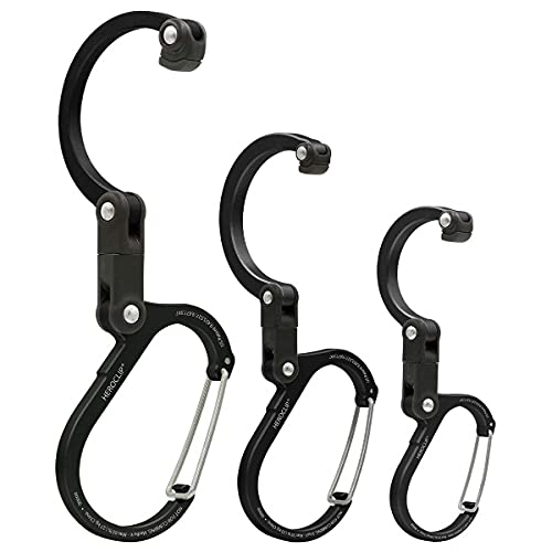 Image of GEAR AID HEROCLIP 360 Swivel Carabiner Gear Clip and Hook (Medium) for Camping, Backpack, Suitcases and Garage Organization