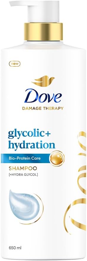 Glycolic + Hydration Shampoo 650 ml with 5% Hydra-Glycol for Upto 100 hours of hydrated, fluid hair.