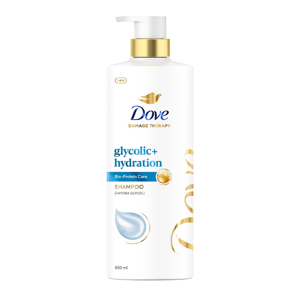 Glycolic + Hydration Shampoo 650 ml with 5% Hydra-Glycol for Upto 100 hours of hydrated, fluid hair.