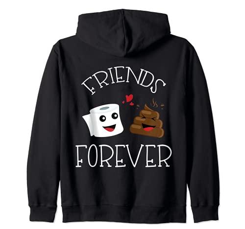 Potty Humor Poo Fun Fun Poop Gift Amici di cacca per sempre Felpa con Cappuccio
