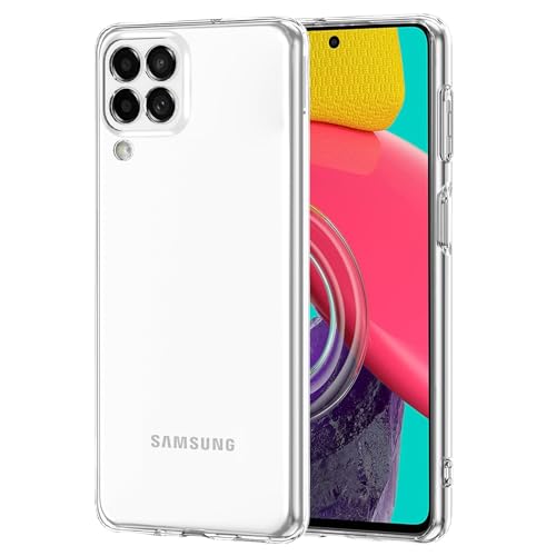 NEW'C Funda para Samsung Galaxy M53 5G (6,7 Pulgadas), Antichoques y Antiarañazos, Silicona TPU, HD Clara