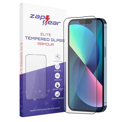 Image of Premium Tempered Glass for iPhone 13 /13 Pro /14 /17e /16e | Edge-to-Edge Protection | 9H Military Grade Hardness | Bubble-Free HD Clear Screen Protector