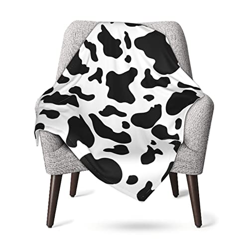 Image of jbiovwdc Cow Patter Fleece Baby Blanket Plush Fuzzy Receiving Blankets for Toddler, Infant, Newborn, Boys and Girls Gift Warm Cozy Daycare Nursery Blanket for Crib, Stroller, Nap, Outdoor 30"X40"