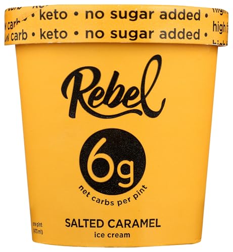 Rebel, Ice Cream Salted Caramel, 16 Ounce