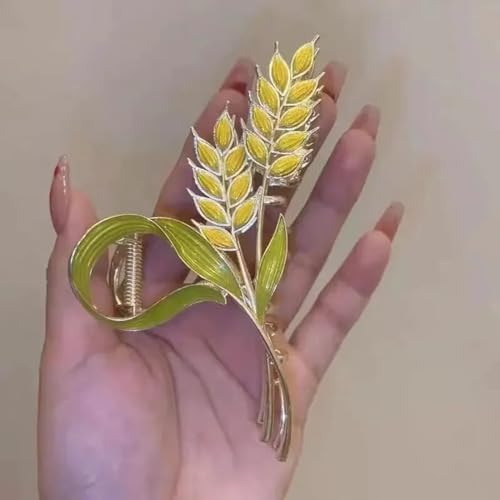 Image of Green Maize Hair Clutcher For Women | Stylish Hair Claw For Girls | Trendy Alloy Metal Clip | Premium & Fashionable Girls Hair Accessories | Suitable In Various Occasions | Pack Of 1