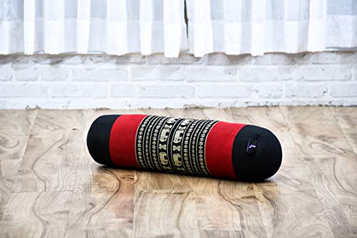 Image of Leewadee Small Yoga Bolster - Shape-Retaining Cervical Neck Roll, Tube Pillow for Comfortable Reading, Kapok Filling, 22 x 6 x 6 inches