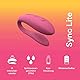 We-Vibe Sync Lite Paarvibrator – C-förmiger Vibrator – Wearable-Vibrator für Paare – Vibrationen für gemeinsamen Genuss – Wiederaufladbar - Rosa
