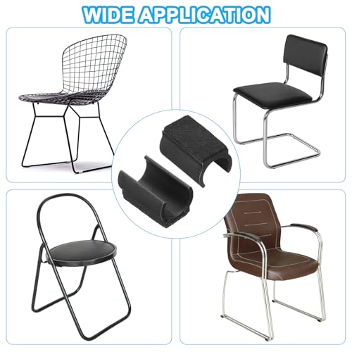 Protectores de patas de silla en forma de U rectangular con fieltro de PATIKIL 8