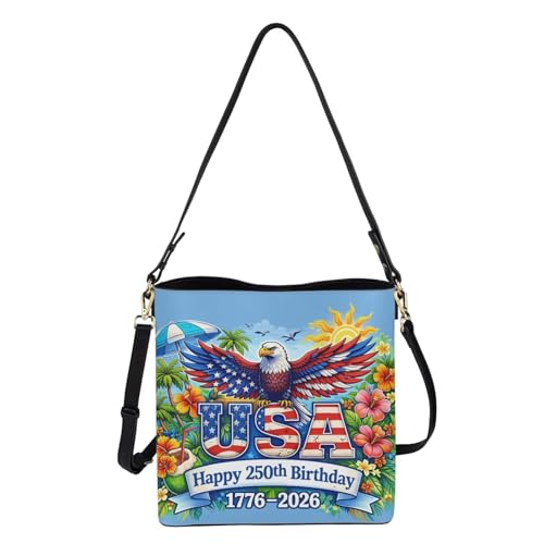 Image of HUGS IDEA Boho Bags for Women Leather Handbag Shoulder Bucket Crossbody Purse