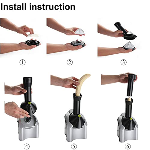 XLH Mini Fruit Softeismaschine Eismaschine Kind DIY Haushaltseismaschine Obstmixer Küchengeräte – Bild 7