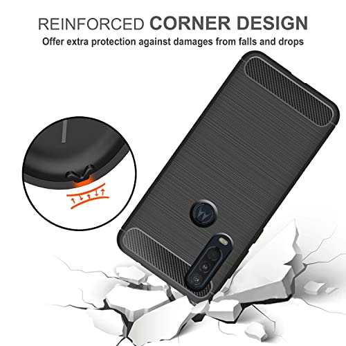 Image of Amazon Brand - Solimo Soft & Flexible Hybrid Back Phone Case for Motorola One Action (Black)