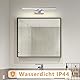 Laittiin LED Spiegelleuchte Bad Spiegellampe - 40CM Badlampe Wand IP44 Neutralweiß Wandleuchte 8W Spiegelschrank Beleuchtung 4000K Wandlampe über Spiegel für Keller Küche Badschrank
