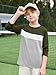 Haloumoning Boys Long Sleeve Shirts Kids Fashion Fall Tops Crewneck Color Block Tees 5-14Y Army Green
