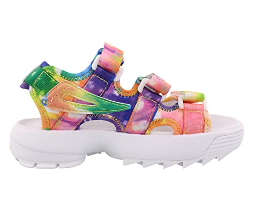 Fila Disruptor Tie Dye Boys Shoes Size 1, Color: Multi2