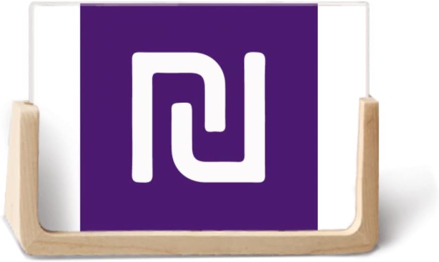 Currency Symbol Israel New Shekel ILS Photo Wooden Photo Frame Tabletop Display