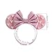 JIAHANG Mouse Ear Hair Bow Headband with Beadings, Adjustable Velvet Hair Bow Hair Band, Fashion Headwear for Newborn Toddlers, Kids