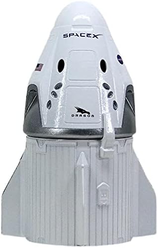 Generic Space X Crew Dragon Spacecraft Model - Premium Aluminum Basic Capsule Laser Formed Shuttle 1:55 Scale Display SpaceX for Gifts, White