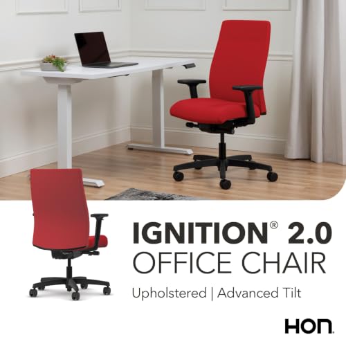 Image of HON Ignition 2.0 Ergonomic Office Chair, Lumbar Support, Desk Chair, Ruby