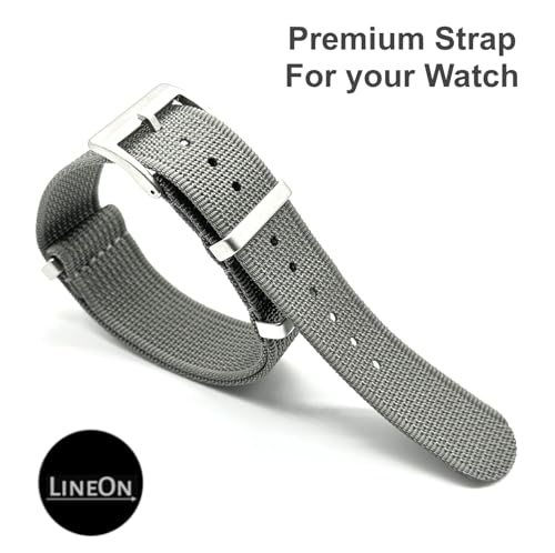 Image of Lineon 20mm & 22mm Stainless Steel 304 Buckle & loop Nylon Vintage Style NATO Watch Strap ONE WAY NATO Nylon STRAP Imported Quality With Pins and Pin Remover Tool (Include)