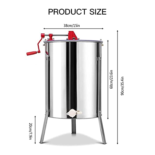 Manuelle Honigschleuder, Edelstahl Honig-Extrakor, Spezielles Design, Einfach zu Montieren, Imker und Bienenzüchter… – Bild 3