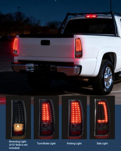 Image of Nilight Taillight Assembly Compatible with 2003-2006 Chevy Silverado Pair