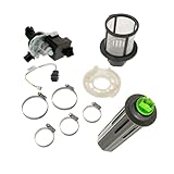 US-Based Supplier - WD19X25187 Drain Pump Kit Single Speed and Flood Switch Assembly WD21X10519 - Compatible With GE Appliances, Hotpoint, Haier Dishwasher - Replaces WD26X21254 4959824 AP6993956