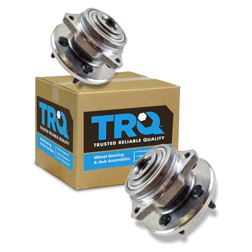 Image of TRQ 2 Piece Front Wheel Bearing & Hub Assembly Set Compatible with 2002-2005 Jeep Liberty