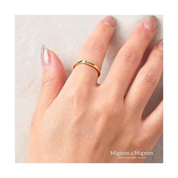Custom Name Ring for Women Christmas Personalized Gift Mom Ring Personalized Stacking Dainty Engraved Matching Friend Bridesmaids Promise Grandma - RF1-D - Image 6