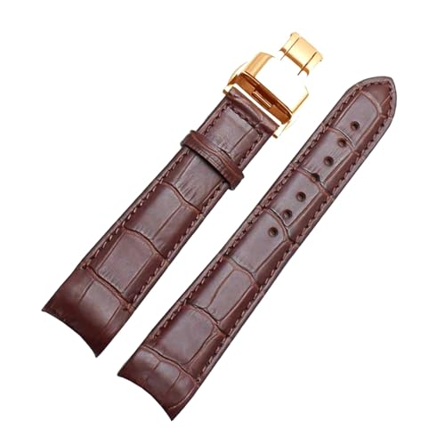 Bracelet montre homme cuir courbé rechange 20mm 22mm boucle
