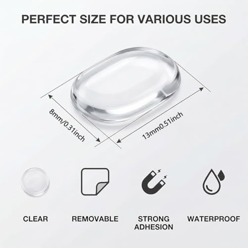 JRYXDS 400 Stück Klebepunkte Doppelseitig Extra Stark Klebepads Transparente 13 x 8 mm für Aufkleben Fotos Postern Puppen Luftballons