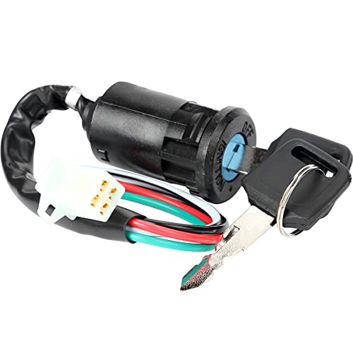 Motorcycle Ignition Switch With Keys, 4 Wires Ignition Switch With 2 Keys, Key Locking Starter Switch Replacement For 50Cc 70Cc 90Cc 110Cc 125Cc 150Cc 200Cc 250Cc Scooters And Dirt Bike (2) #TOP1