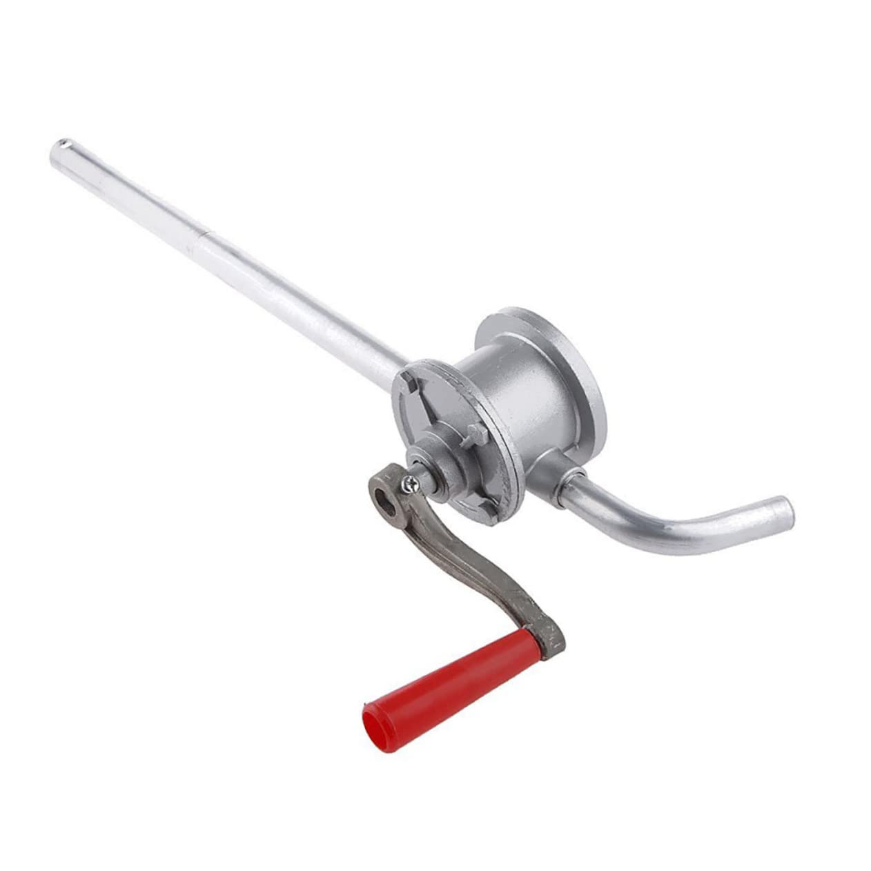 Pompa Manuale Alluminio Rotante per Olio Diesel Dispenser e Portatile Facile da Usare con Beccuccio Collo Oca Design Elegante e Robusto