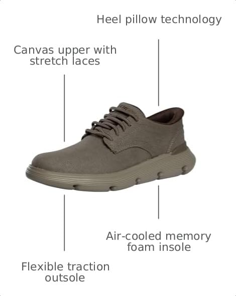 Image of Skechers Men's USA Garza - Clive Smooth Toe Canvas Bungee Lace Slip-Ins