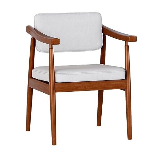 Chaises de salle à manger en bois massif rétro avec siège coussin rembourré