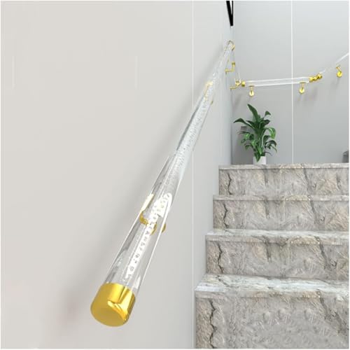 HGOuhK Pasamanos Escalera Pasamanos de Escalera, pasamanos for Exteriores, Cristal acrílico for escaleras Interiores, pasamanos de Seguridad, pasamanos Antideslizantes.(150cm)